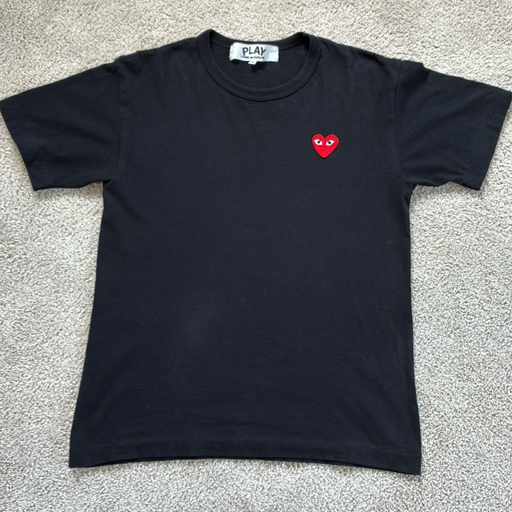 Comme des Garcons “Play” Black Tee, Sz M